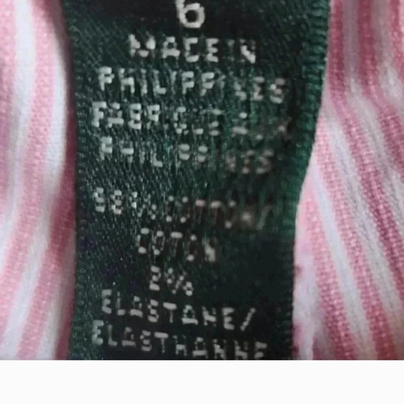 Lauren Ralph Lauren Pink Striped Women's Bermudas - Picture 3 of 6